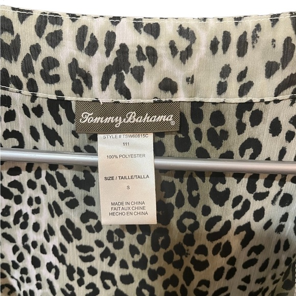 Tommy Bahama Leopard Print 3/4 Sleeves Cover Up Size S - Picture 3 of 7
